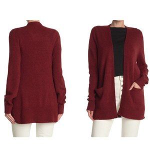 Madewell Cozy Short Walking Cardigan Scarlet Red S Merino Wool Blend Casual